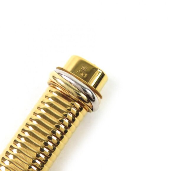 Cartier Vintage Trinity De Border Pattern Oval Cap Type Ballpoint Pen